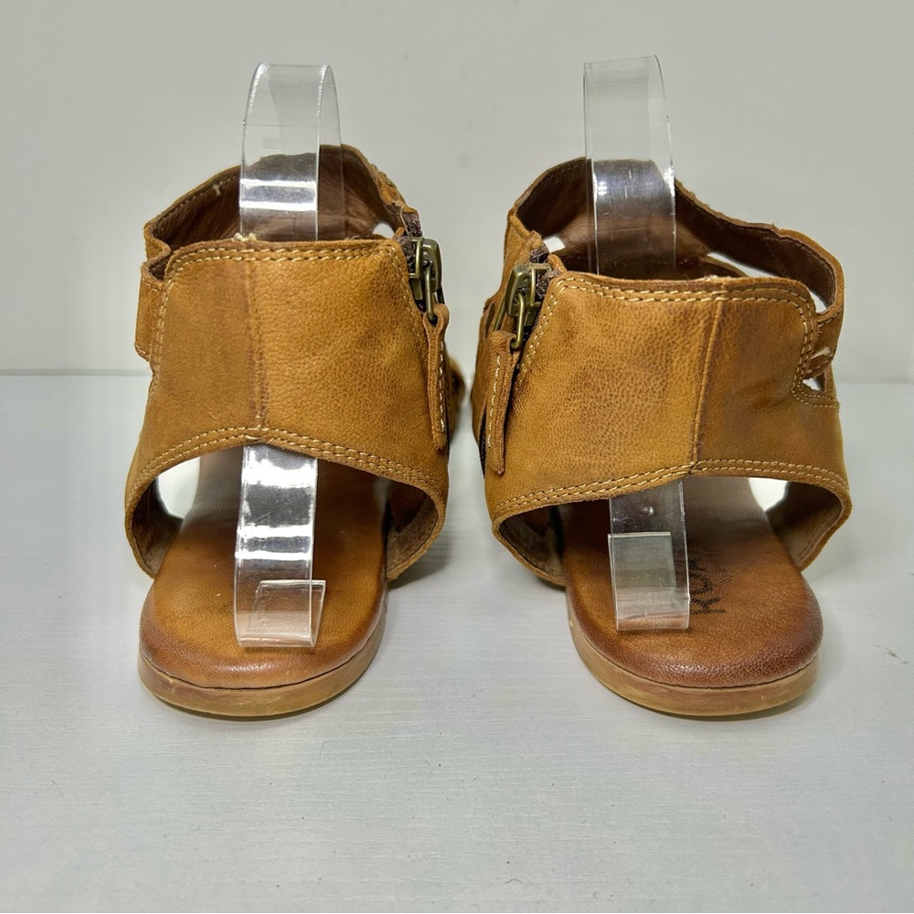 ROAN Bed Stu Charla Tan Brown Leather Strappy Sandals Size 10 - Picture 4 of 16